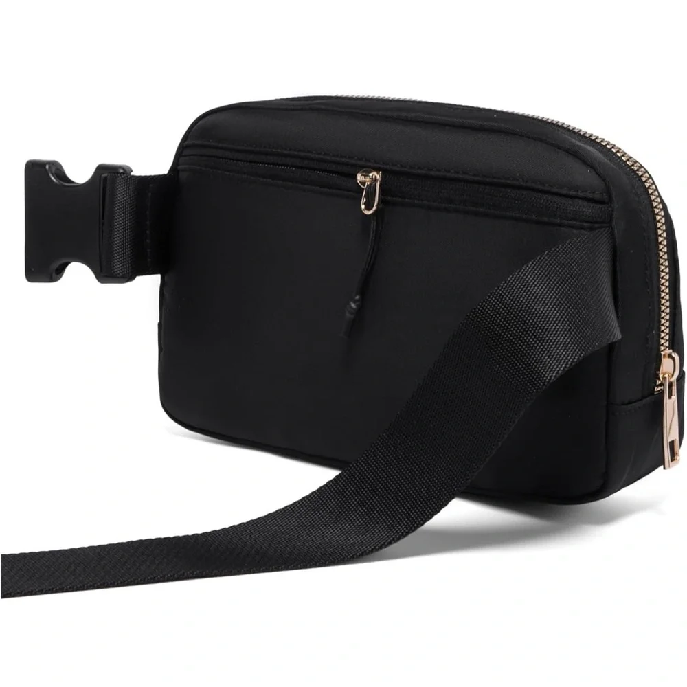 NWT Stoney Clover Inspired Black Belt Bag with White W Patch